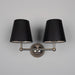 Mullan Lighting - MLWL447ANTSLV/MLFS012BLK - Two Light Wall Sconce - Busan - Antique Silver