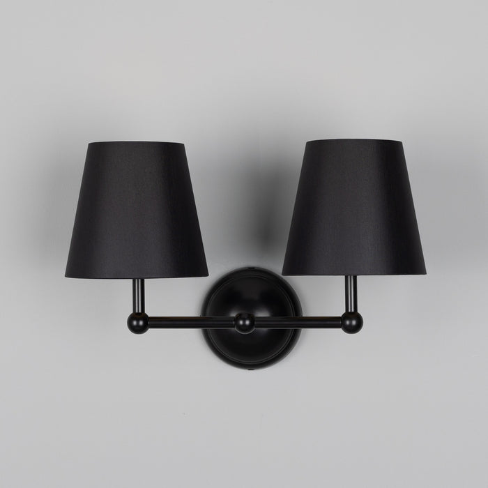 Mullan Lighting - MLWL447PCMBK/MLFS012BLK - Two Light Wall Sconce - Busan - Matte Black