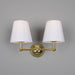 Mullan Lighting - MLWL447POLBRS/MLFS012WTE - Two Light Wall Sconce - Busan - Polished Brass