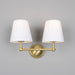 Mullan Lighting - MLWL447SATBRS/MLFS012WTE - Two Light Wall Sconce - Busan - Satin Brass