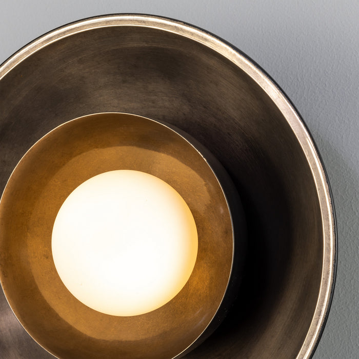 Mullan Lighting - MLWL448ANTSLVPCMBKOP - One Light Wall Sconce - Marrakesh - Antique Silver & Matte Black