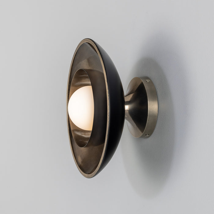 Mullan Lighting - MLWL448ANTSLVPCMBKOP - One Light Wall Sconce - Marrakesh - Antique Silver & Matte Black