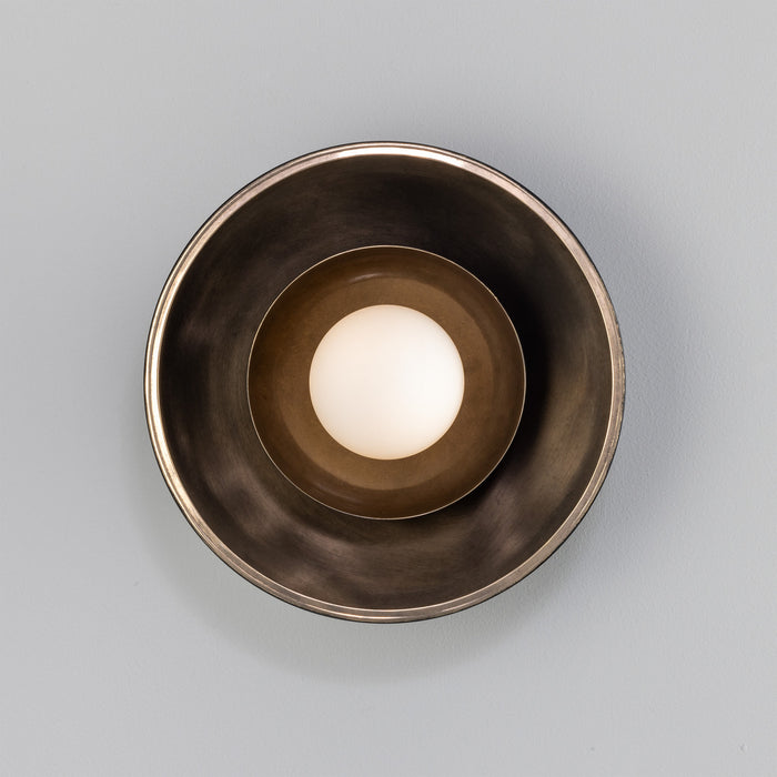 Mullan Lighting - MLWL448ANTSLVPCMBKOP - One Light Wall Sconce - Marrakesh - Antique Silver & Matte Black