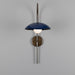 Mullan Lighting - MLWL449ANTBRSPCMSBOP - One Light Wall Sconce - Marrakesh - Ant. Brass & Sapphire Blue