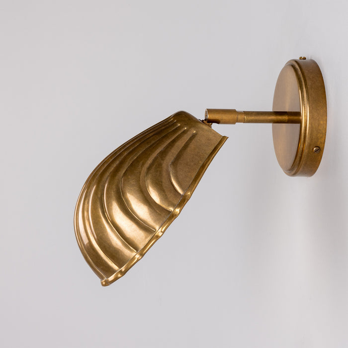 Mullan Lighting - MLWL517ANTBRS - One Light Wall Sconce - Shell - Adjustable