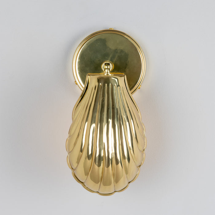 Mullan Lighting - MLWL517POLBRS - One Light Wall Sconce - Shell - Adjustable