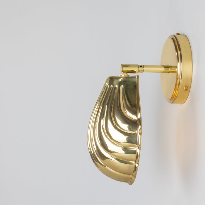 Mullan Lighting - MLWL517POLBRS - One Light Wall Sconce - Shell - Adjustable