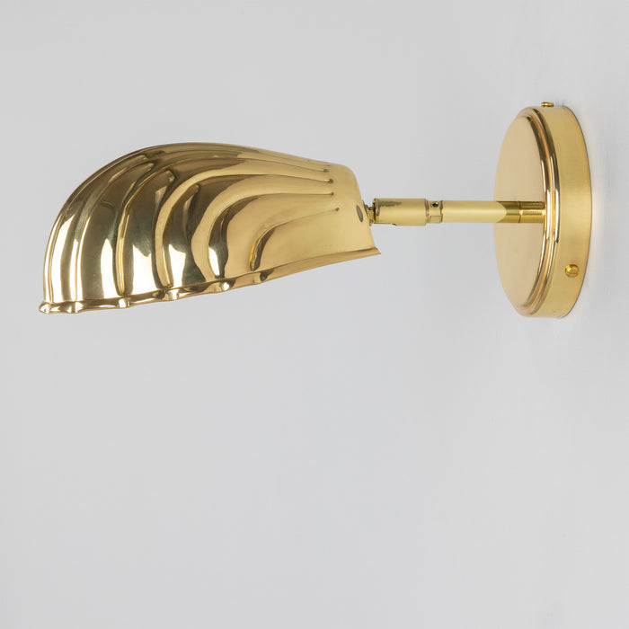 Mullan Lighting - MLWL517POLBRS - One Light Wall Sconce - Shell - Adjustable