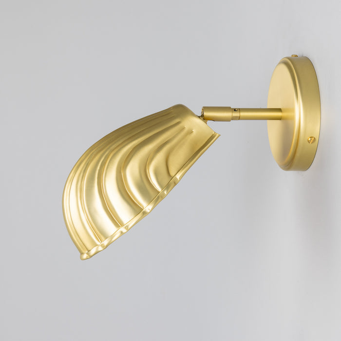 Mullan Lighting - MLWL517SATBRS - One Light Wall Sconce - Shell - Adjustable