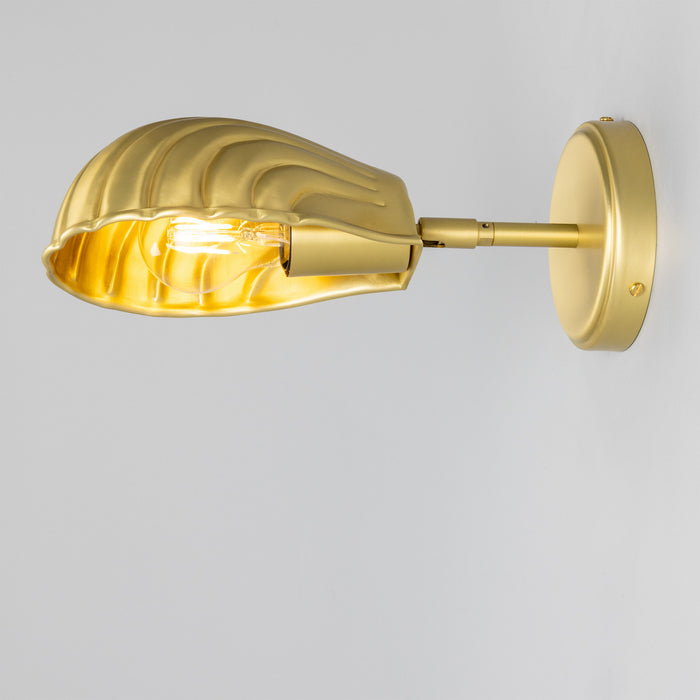 Mullan Lighting - MLWL517SATBRS - One Light Wall Sconce - Shell - Adjustable