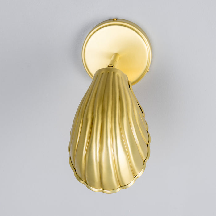 Mullan Lighting - MLWL517SATBRS - One Light Wall Sconce - Shell - Adjustable