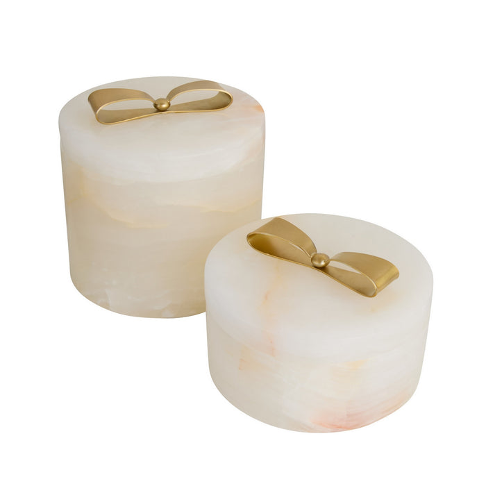 Arteriors - ARC04 - Container - Monet - White Onyx