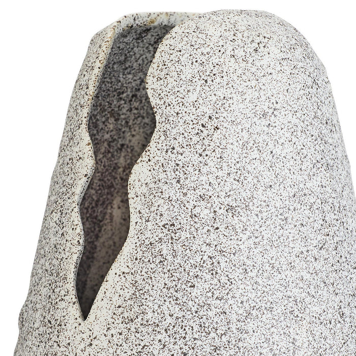 Arteriors - AVC18 - Vase - Livia - White Crackle Charcoal Wash