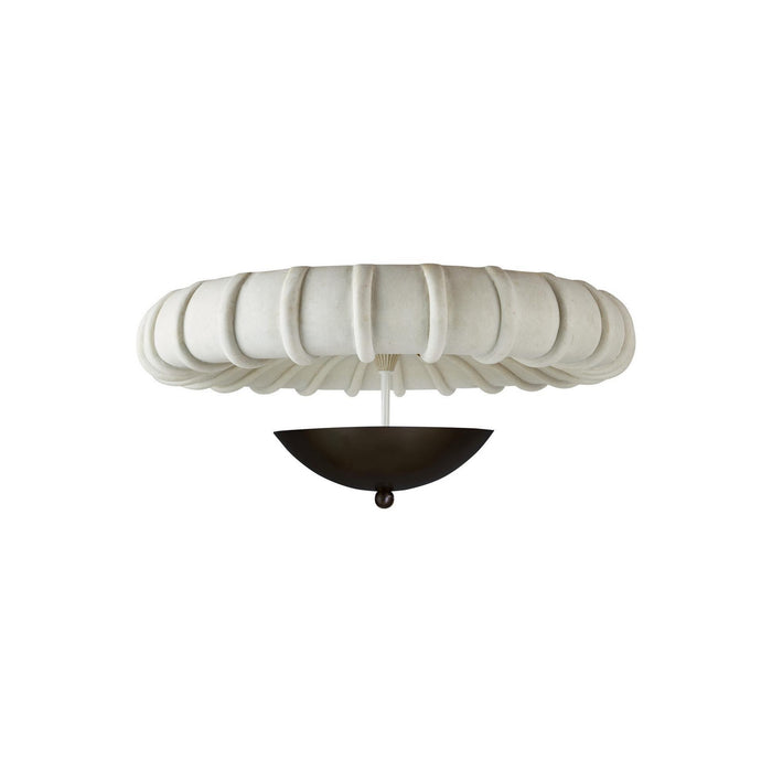 Arteriors - DFC19 - Three Light Flush Mount - Camella - Ivory