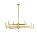 Arteriors - DLC43 - 12 Light Chandelier - Griff - Antique Brass