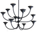 Arteriors - DLI09 - 12 Light Chandelier - Larkin - Black Gesso