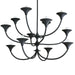 Arteriors - DLI09 - 12 Light Chandelier - Larkin - Black Gesso