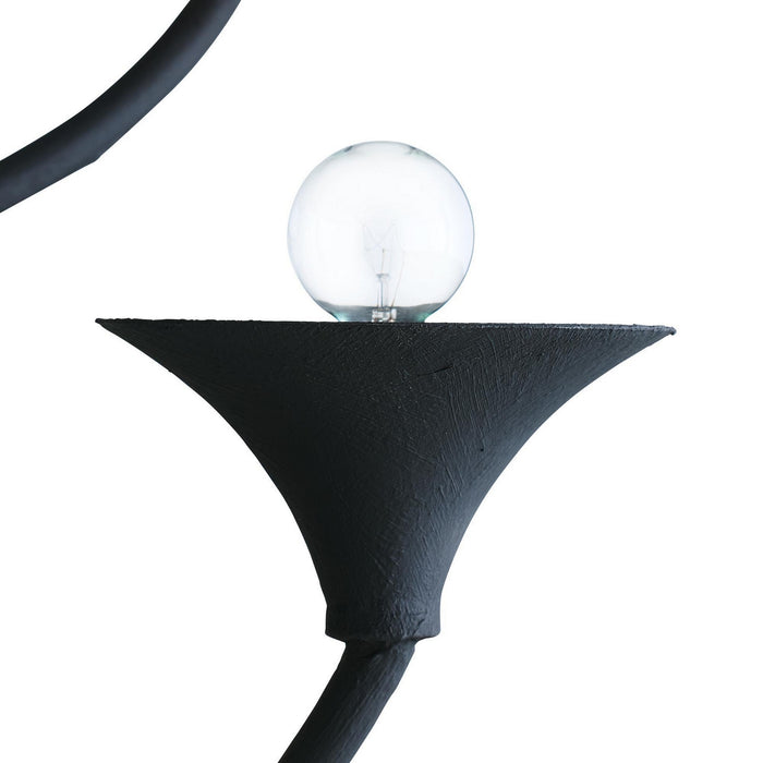 Arteriors - DLI09 - 12 Light Chandelier - Larkin - Black Gesso