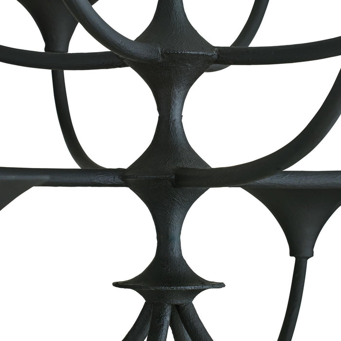 Arteriors - DLI09 - 12 Light Chandelier - Larkin - Black Gesso