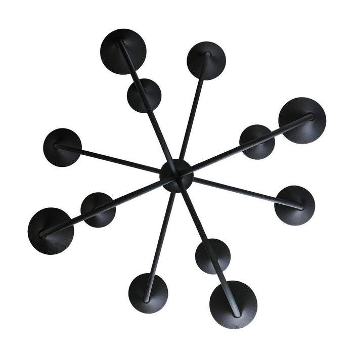 Arteriors - DLI09 - 12 Light Chandelier - Larkin - Black Gesso