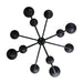 Arteriors - DLI09 - 12 Light Chandelier - Larkin - Black Gesso