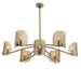 Arteriors - DLI12 - Nine Light Chandelier - Natasha - Antique Brass