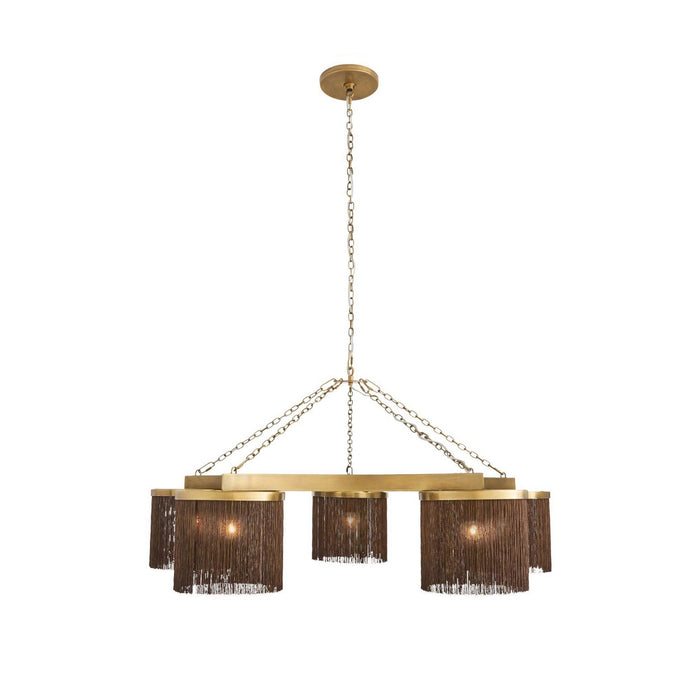 Arteriors - DLI14 - Five Light Chandelier - Langston - Vintage Brass