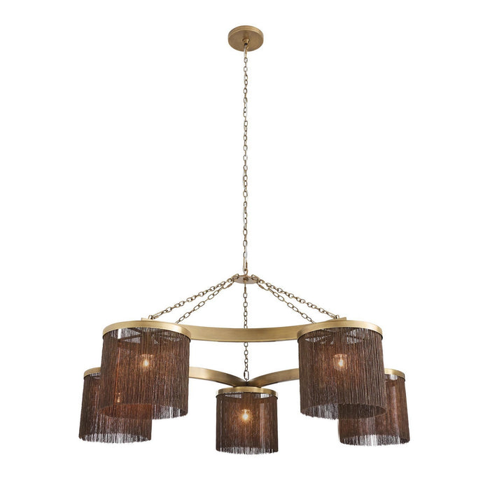 Arteriors - DLI14 - Five Light Chandelier - Langston - Vintage Brass