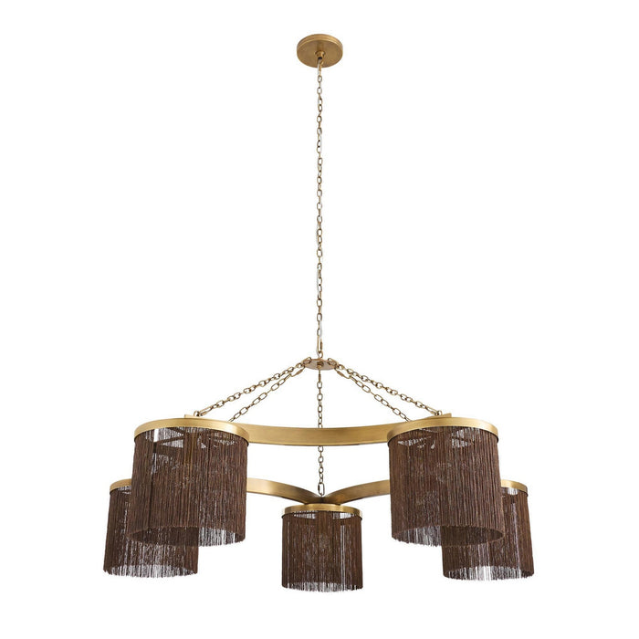 Arteriors - DLI14 - Five Light Chandelier - Langston - Vintage Brass