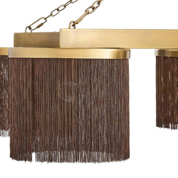 Arteriors - DLI14 - Five Light Chandelier - Langston - Vintage Brass