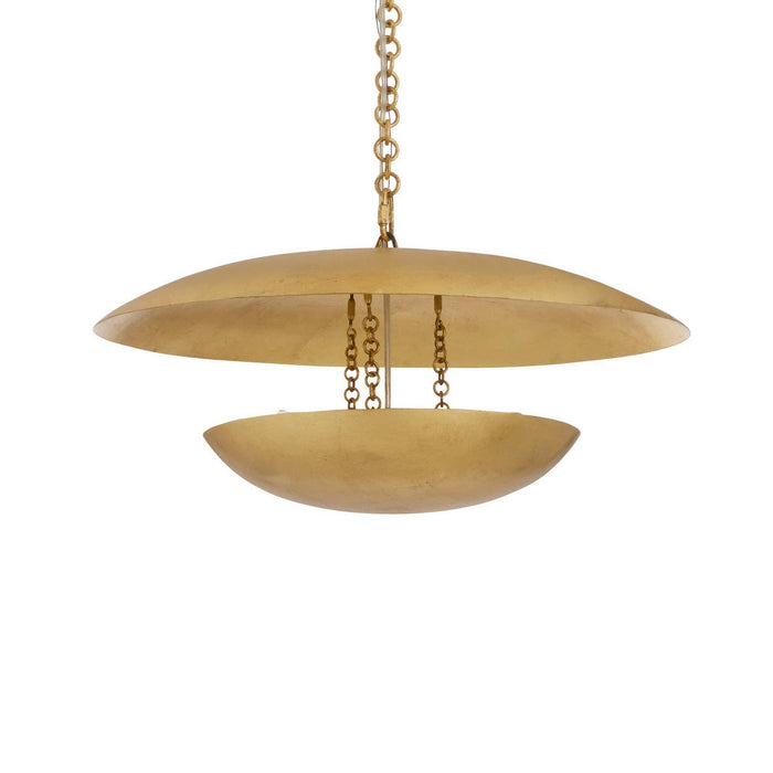 Arteriors - DMI27 - Three Light Chandelier - Florko - Gold Leaf