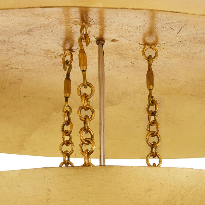 Arteriors - DMI27 - Three Light Chandelier - Florko - Gold Leaf