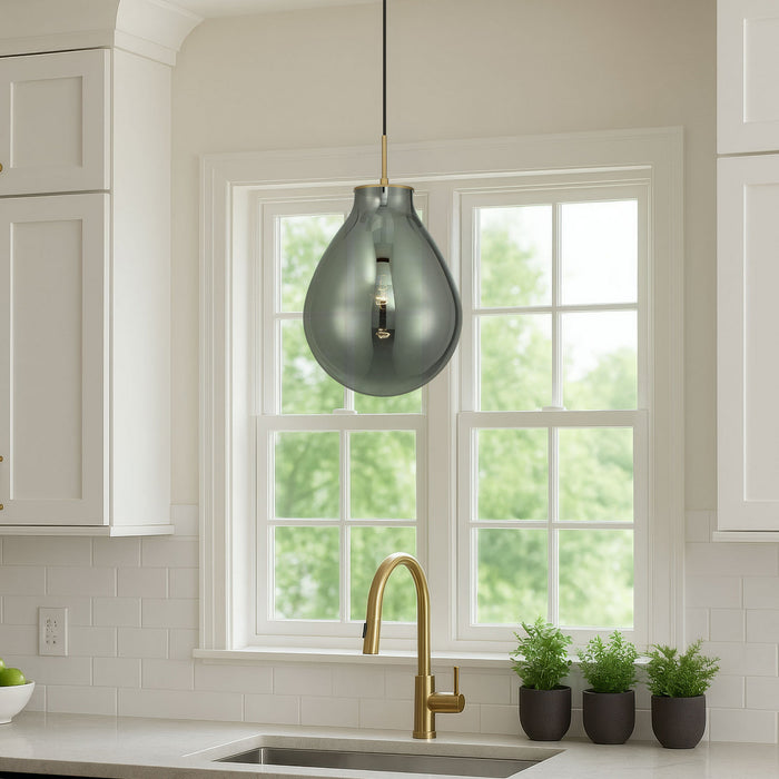 Golden - 2088-12P BCB-SMP - One Light Pendant - Drop - Brushed Champagne Brass