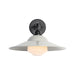 Golden - 5096-OWL15 BLK-WGY-WB - One Light Wall Sconce - Croma - Matte Black