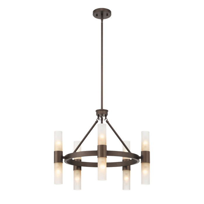 Golden - 5803-10 MDB-EBO - Ten Light Chandelier - Lyssna Cirkel - Modern Bronze