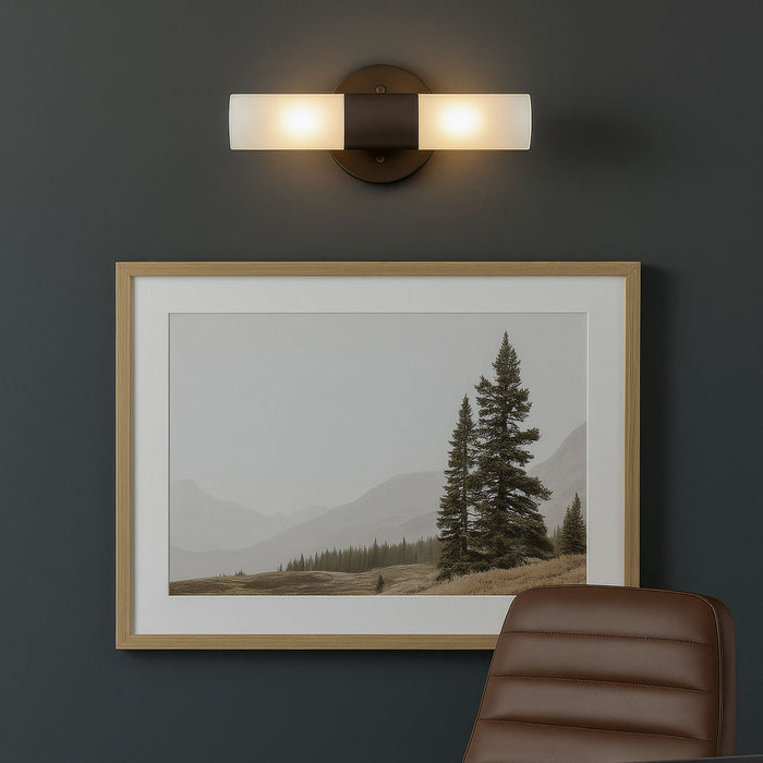 Golden - 5803-2W MDB-EBO - Two Light Wall Sconce - Lyssna Cirkel - Modern Bronze