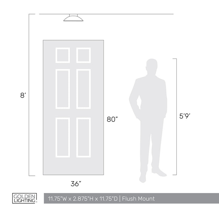 Golden - 6400-FM12 COS-COS - LED Flush Mount - Luma - Coffee Silver