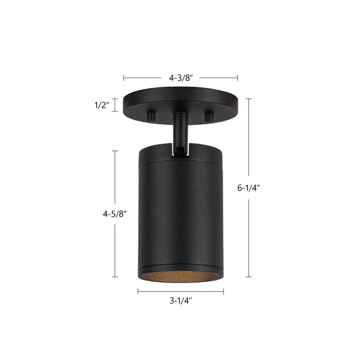 Kuzco Lighting - LD3-SA04W10-3036-BK-UNV-010 - LED Ceiling Mount - Lorna - Black