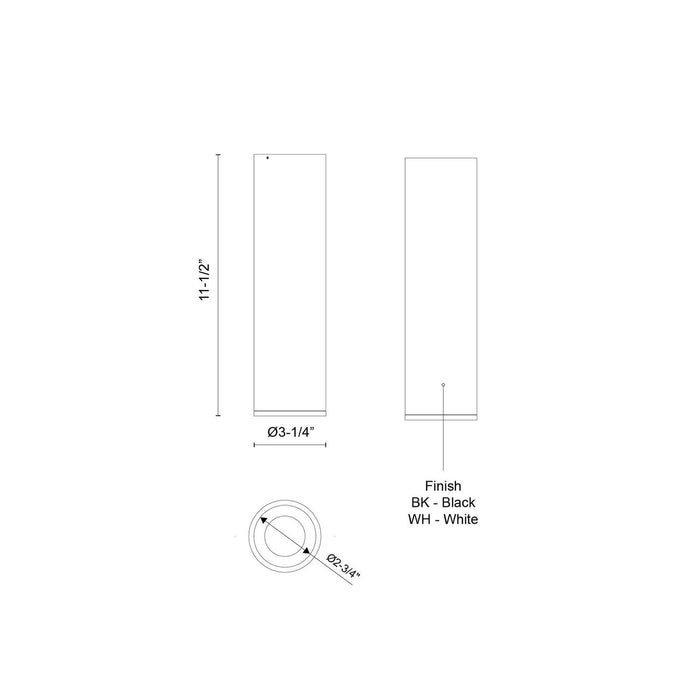 Kuzco Lighting - LD3-FM12W18-3036-WH-UNV-010 - LED Flush Mount - Lorna - White
