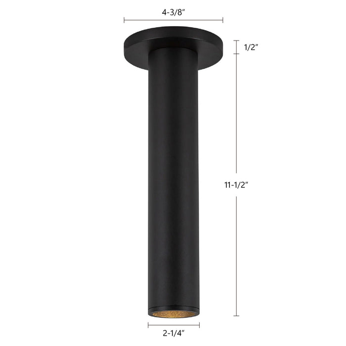 Kuzco Lighting - LD2-SM12W12-3036-BK-UNV-010 - LED Ceiling Mount - Lorna - Black