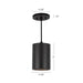 Kuzco Lighting - LD4-PD06W18-3036-BK-UNV-010 - LED Pendant - Lorna - Black