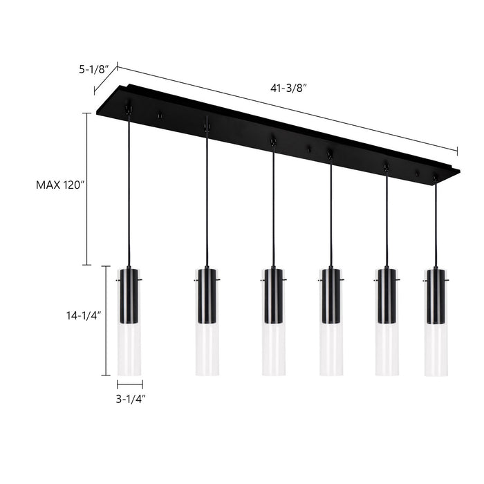 Kuzco Lighting - MP21703BK-06 - LED Pendant - Lena - Black
