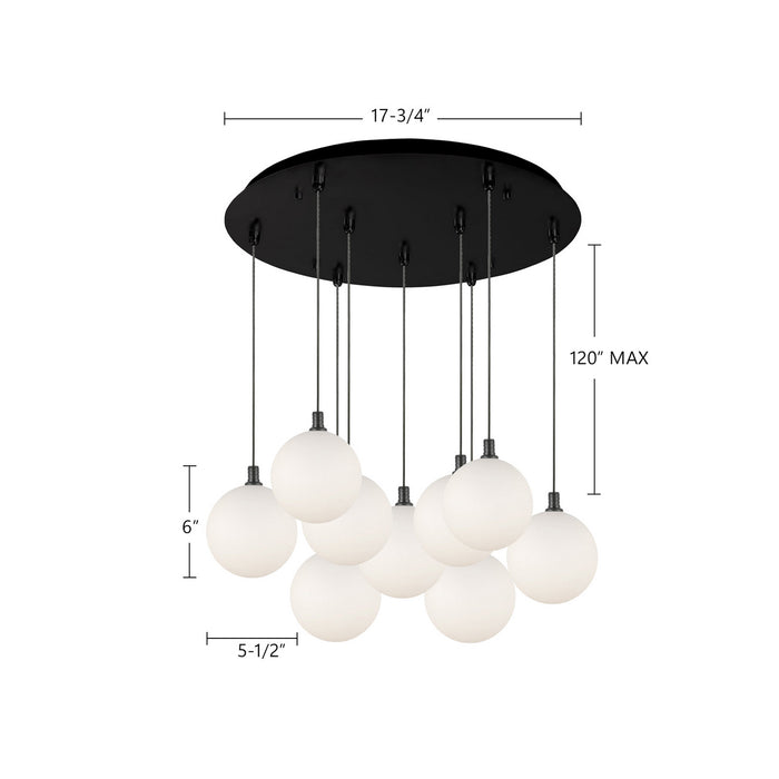 Kuzco Lighting - MP3106BK-09 - LED Pendant - Bolla - Black
