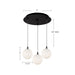 Kuzco Lighting - MP3106BKOP-03 - LED Pendant - Bolla - Black/Opal Glass