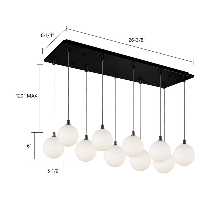 Kuzco Lighting - MP3106BK-10 - LED Pendant - Bolla - Black