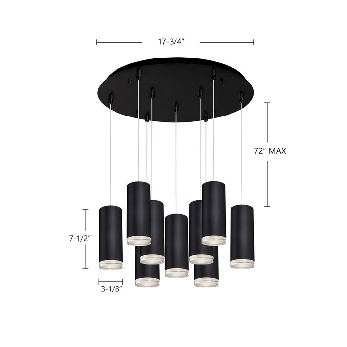 Kuzco Lighting - MP401431BK-09 - LED Pendant - Cameo - Black