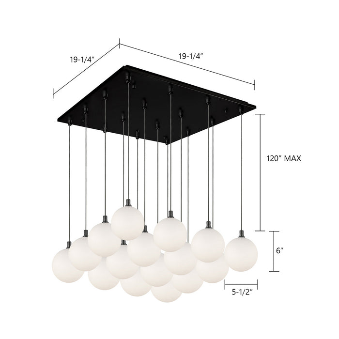 Kuzco Lighting - MP3106BK-16 - LED Pendant - Bolla - Black