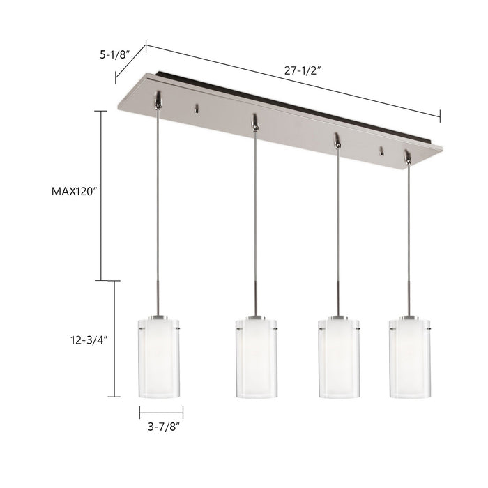 Kuzco Lighting - MP41304BN-04 - LED Pendant - Verona - Brushed Nickel