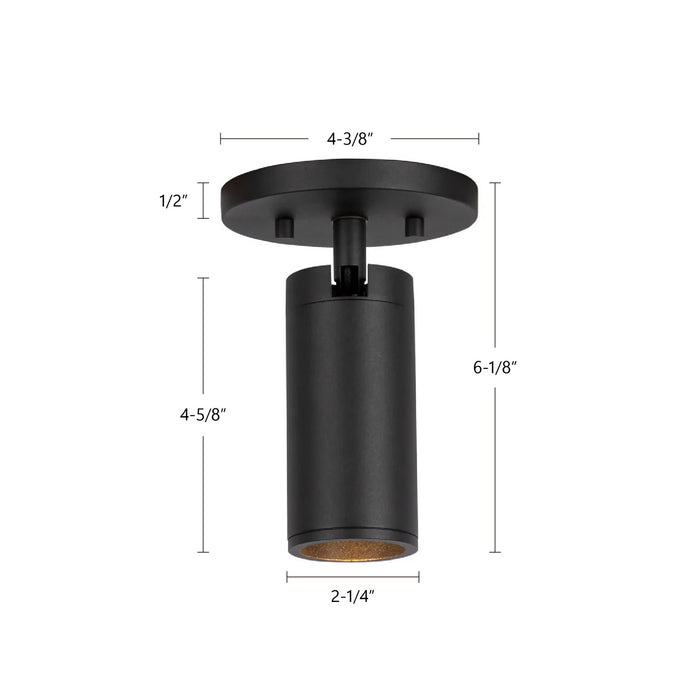 Kuzco Lighting - LD2-SA04W08-3036-BK-UNV-010 - LED Ceiling Mount - Lorna - Black