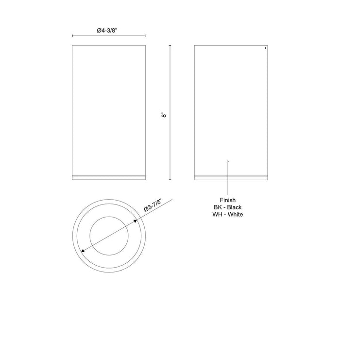 Kuzco Lighting - LD4-FM08W20-3036-WH-UNV-010 - LED Flush Mount - Lorna - White